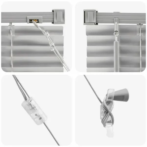 Veneetsia alumiiniumribakardin valguse ja privaatsuse reguleerimiseks, hõbedane, 220 x 130 cm – 8