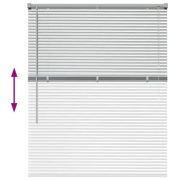 Veneetsia ruloo, hõbedane alumiinium, 130 x 105 cm – 11