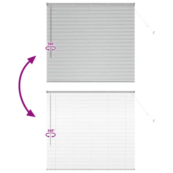 Veneetsia ruloo akendele, hõbedane alumiinium, 130 x 145 cm – 11