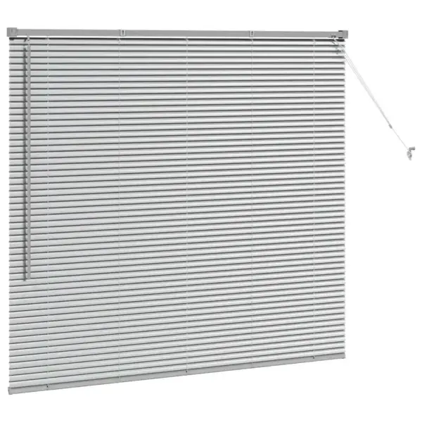 Veneetsia ruloo akendele, hõbedane alumiinium, 130 x 145 cm – 5