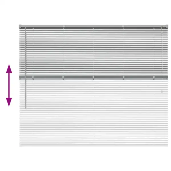 Hõbedane Veneetsia ruloo alumiiniumist, 130 x 160 cm – 12