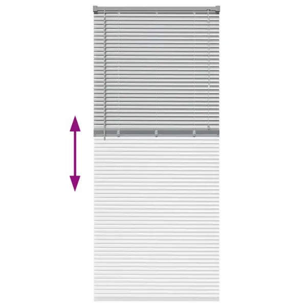 Hõbedane Veneetsia ruloo alumiiniumist, 175 x 75 cm – 12