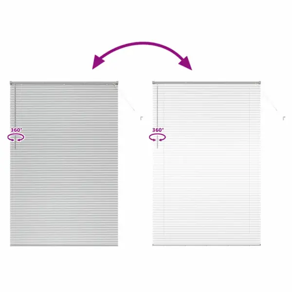 Veneetsia ruloo valguse ja privaatsuse reguleerimiseks, hõbedane alumiinium, 220 x 150 cm – 11