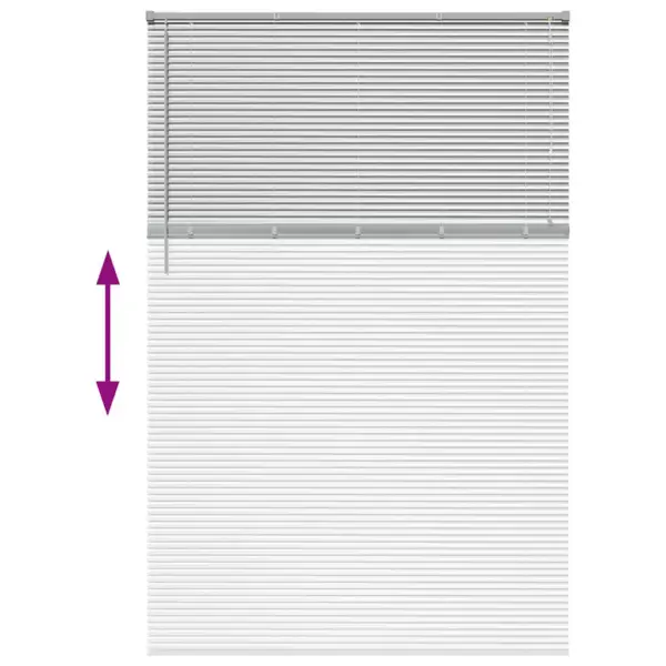 Veneetsia ruloo valguse ja privaatsuse reguleerimiseks, hõbedane alumiinium, 220 x 150 cm – 12