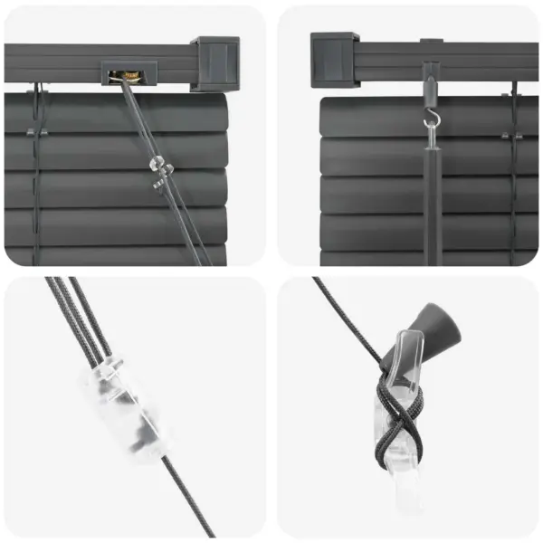 Reguleeritav PVC Veneetsia ruloo, hõbehall, 150 x 40 cm – 7