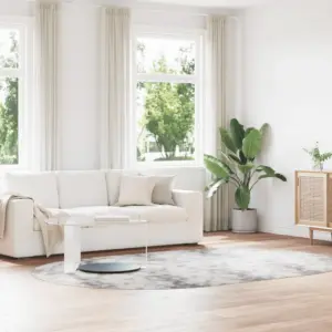 Kõrge karvaga shaggy vaip NAVARRA, ovaalne, hõbehall, 300 x 200 cm