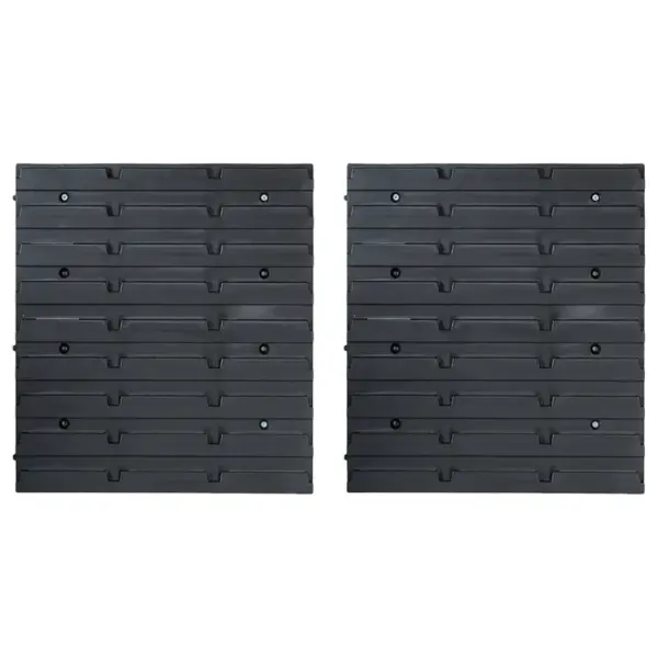 Seinale kinnitatav hoiukastide komplekt, 34 osa, punane-must plast – 8