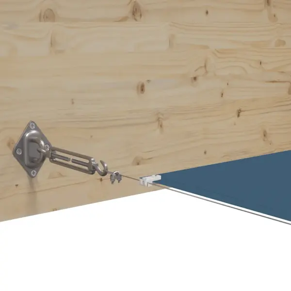 Horisontaalne pergola varikatus, sinine, veekindel Oxford-kangas, 140 x 1200 cm – 5