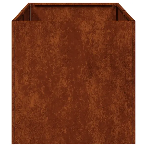 Roostevärvi ilmastikukindlast terasest taimekast, avatud põhjaga, 40 x 80 x 40 cm – 5