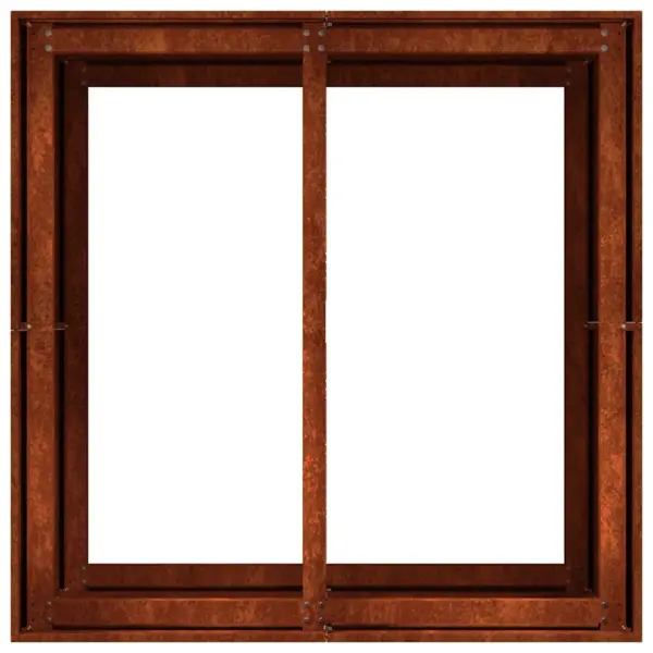 Ilmastikukindlast terasest taimekast, roostes, 80 x 80 x 80 cm, avatud põhjaga – 6