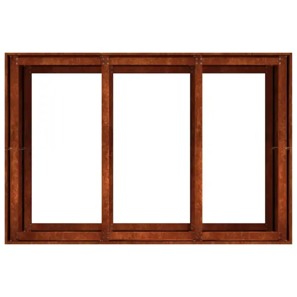 Ilmastikukindlast terasest taimekast, roostevärvi, avatud põhjaga, 120 x 80 x 80 cm – 6