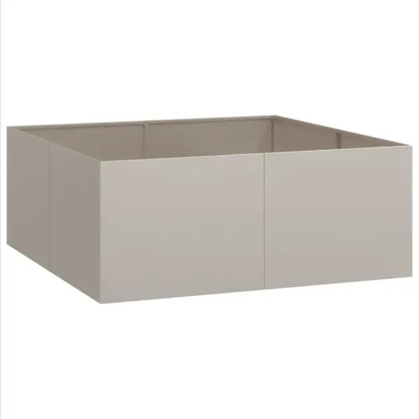 Ilmastikukindlast terasest taimekast, roostevärvi, 100 x 100 x 40 cm, avatud põhjaga – 5