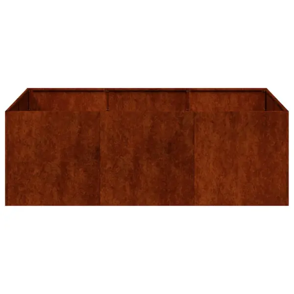 Ilmastikukindlast terasest taimekast avatud põhjaga, roostevärvi, 120 x 80 x 40 cm – 5