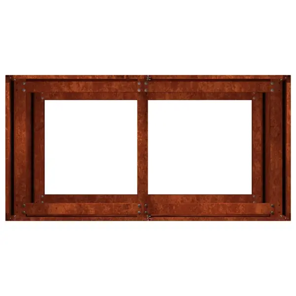 Kõrge taimekast ilmastikukindlast terasest, roostevärvi, 80 x 40 x 80 cm – 6