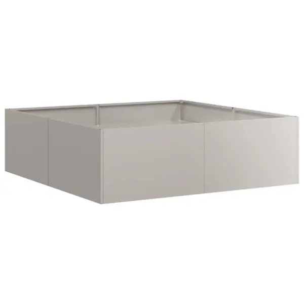 Ilmastikukindlast terasest taimekast, roostevärvi, 100 x 100 x 30 cm, avatud põhjaga – 4