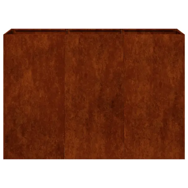 Kõrgendatud taimekast avatud põhjaga, roostes ilmastikukindel teras, 120 x 40 x 80 cm – 5