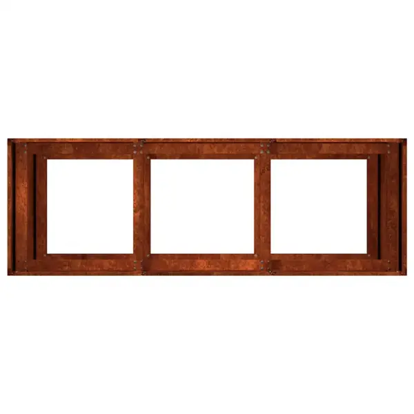 Kõrgendatud taimekast avatud põhjaga, roostes ilmastikukindel teras, 120 x 40 x 80 cm – 6