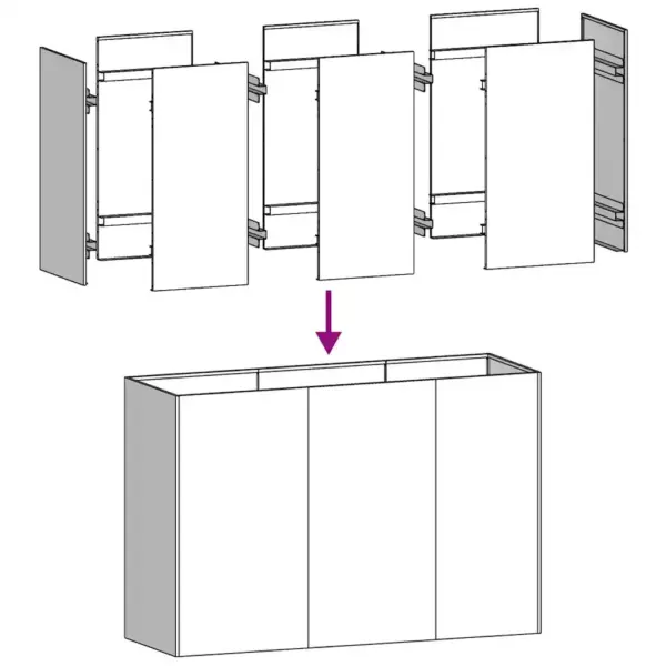 Kõrgendatud taimekast avatud põhjaga, roostes ilmastikukindel teras, 120 x 40 x 80 cm – 7