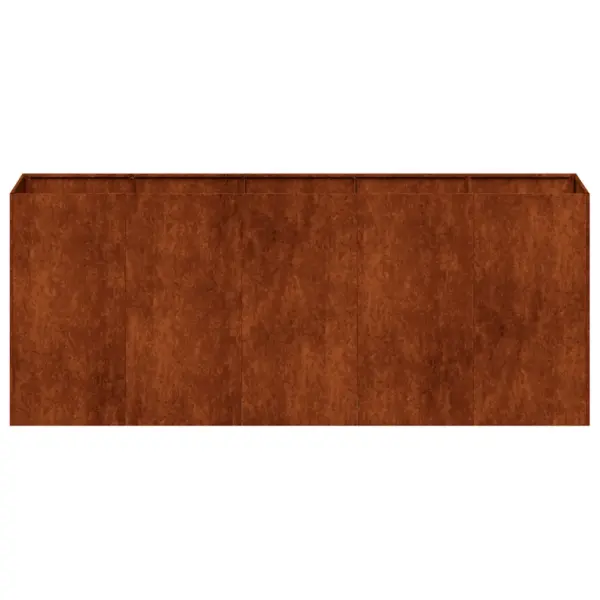 Ilmastikukindlast terasest taimekast, roostevärvi, avatud põhjaga, 200 x 40 x 80 cm – 5