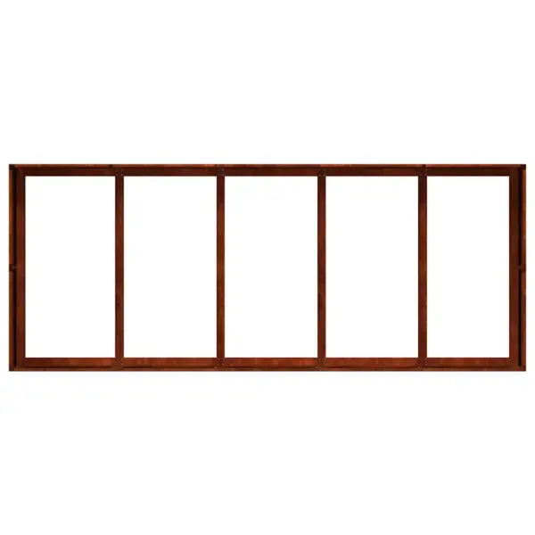 Ilmastikukindlast terasest taimekast, roostes, 200 x 80 x 40 cm, avatud põhjaga – 6