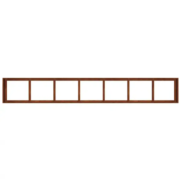 Ilmastikukindlast terasest taimekast, roostevärvi, 280 x 40 x 40 cm, avatud põhjaga – 6