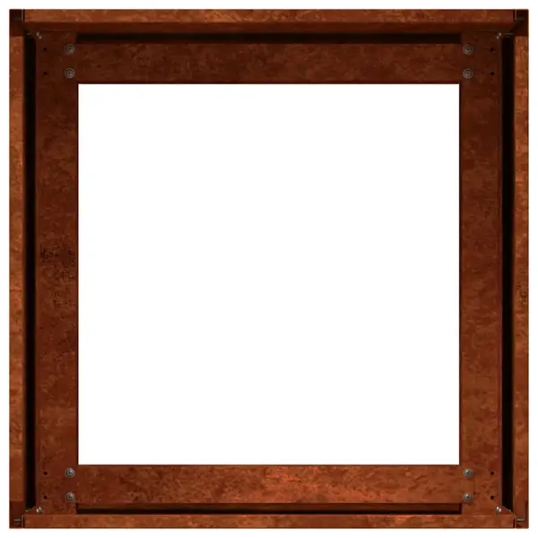 Ilmastikukindlast terasest taimekast, roostevärvi, avatud põhjaga, 40 x 40 x 30 cm – 6