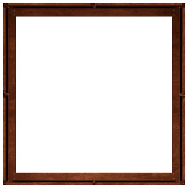 Ilmastikukindlast terasest taimekast avatud põhjaga, roostes, 80 x 80 x 30 cm – 6