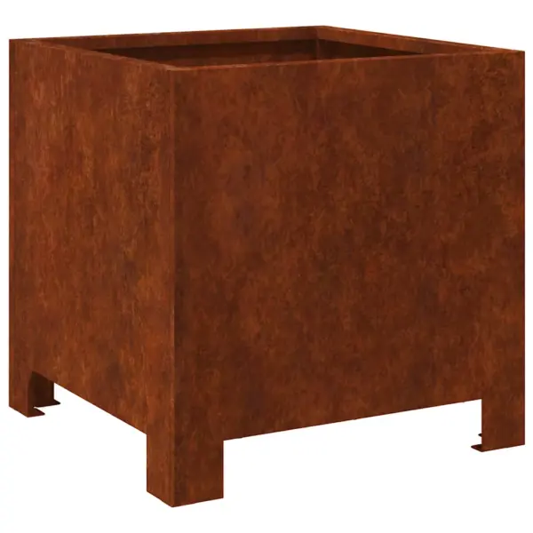 Aia taimekastid ilmastikukindlast terasest, 2 tk, pruun, põhjaga, 30 x 30 x 30 cm – 7
