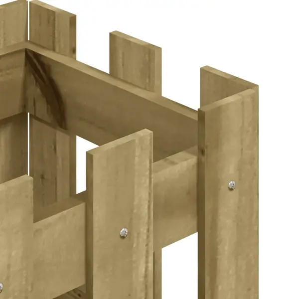 Survetöötlusega immutatud männipuidust aia taimekast, 30 x 30 x 30 cm, pruun – 7