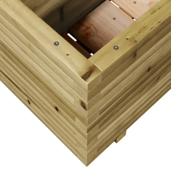 Puidust aia taimekast, pruun, survetöötlusega immutatud männipuit, 90 x 40 x 49,5 cm - 8