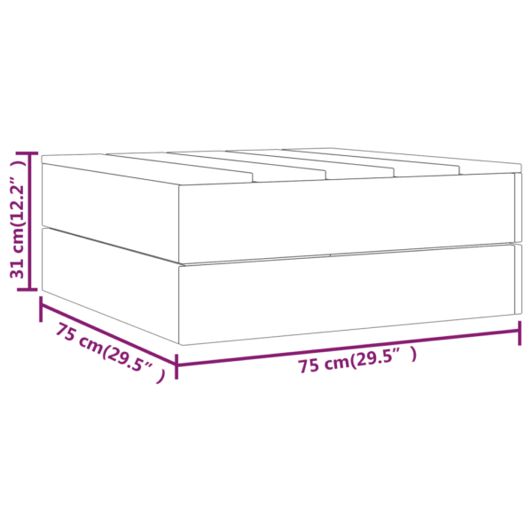 3-osaline immutatud männipuidust aiamööbli komplekt, pruun, 2 pinki ja madal laud – 11