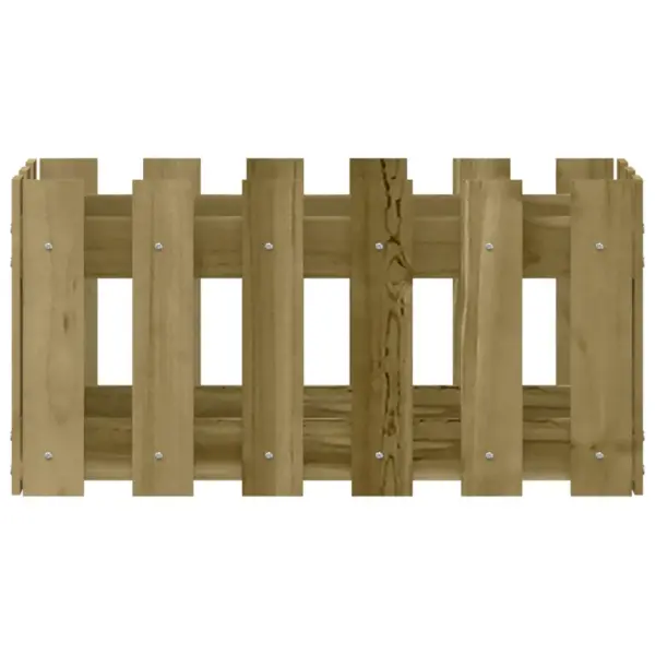 Aiapiirde stiilis puidust taimekast, 60 x 30 x 30 cm, survetöötlusega immutatud männipuit, pruun – 5