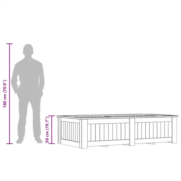 Tõstetud peenar immutatud männipuidust, 196 x 100 x 50 cm – 11