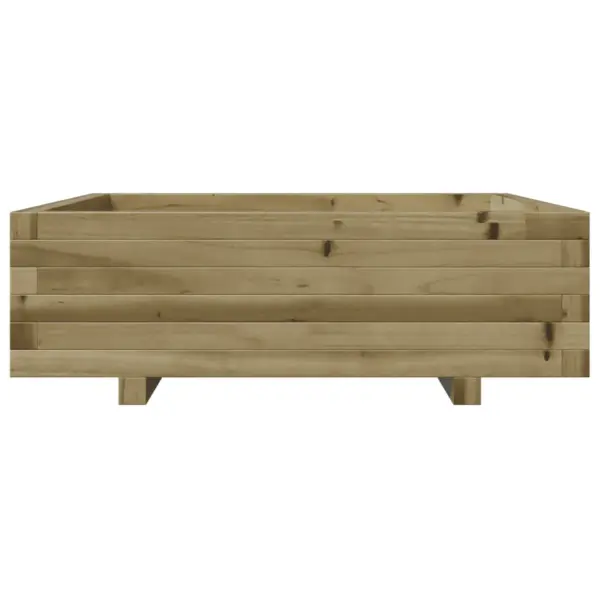 Puidust aia taimekast, 80 x 80 x 26,5 cm, survetöötlusega immutatud männipuit, pruun – 5