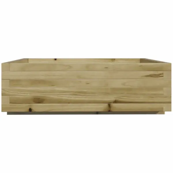 Puidust aia taimekast, 80 x 80 x 26,5 cm, survetöötlusega immutatud männipuit, pruun – 6