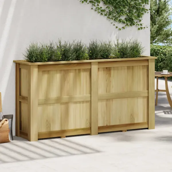 Roheimmutatud männipuidust tõstetud peenar, ilmastikukindel, 196 x 50 x 100 cm – 2