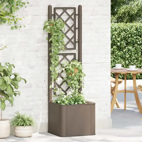 Isekastmisega plastist taimelava võrega, helepruun, 35 l, 43 x 43 x 142 cm – 3