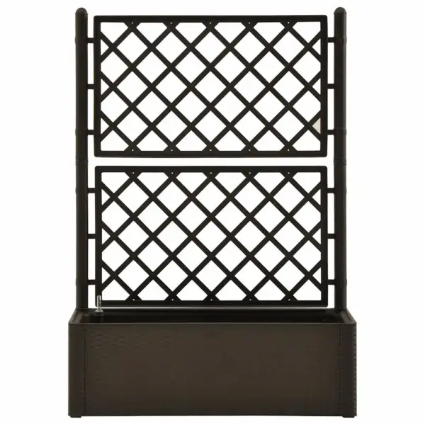 Isekastmisega taimelava võrega, helepruun rotangidisain, 100 x 43 x 142 cm, 90 l – 4