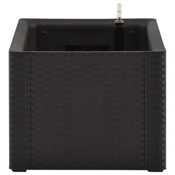 Isekastmissüsteemiga taimelava, rotangi välimusega, antratsiithall, 100 x 43 x 33 cm, 90 l – 4