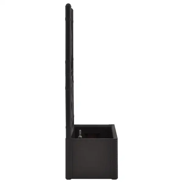 Isekastuv taimelava võrega, rotangidisain, antratsiithall, 90 l, 100 x 43 x 142 cm – 5