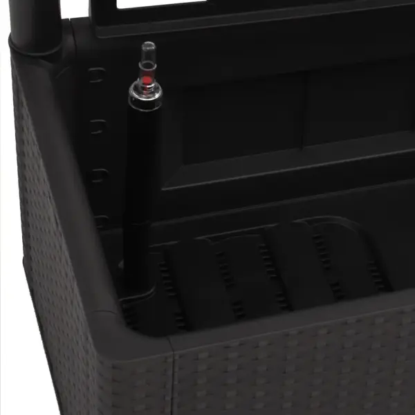 Isekastuv taimelava võrega, rotangidisain, antratsiithall, 90 l, 100 x 43 x 142 cm – 7