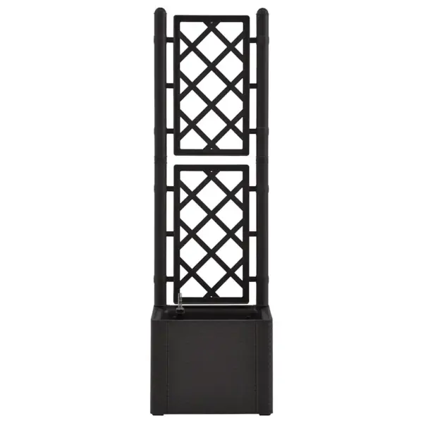 Isekastva võrega taimelava rotangidisainiga, antratsiithall, 35 l, 43 x 43 x 142 cm – 4