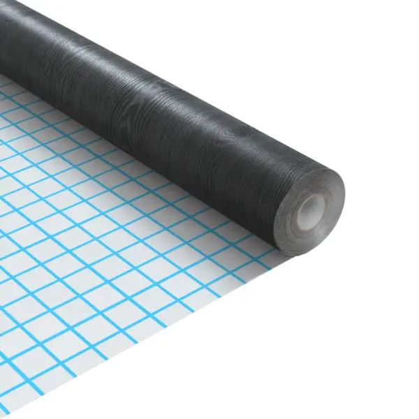 Iseliimuv puidumustriga mööblikile, must, PVC, 500 x 90 cm – 5