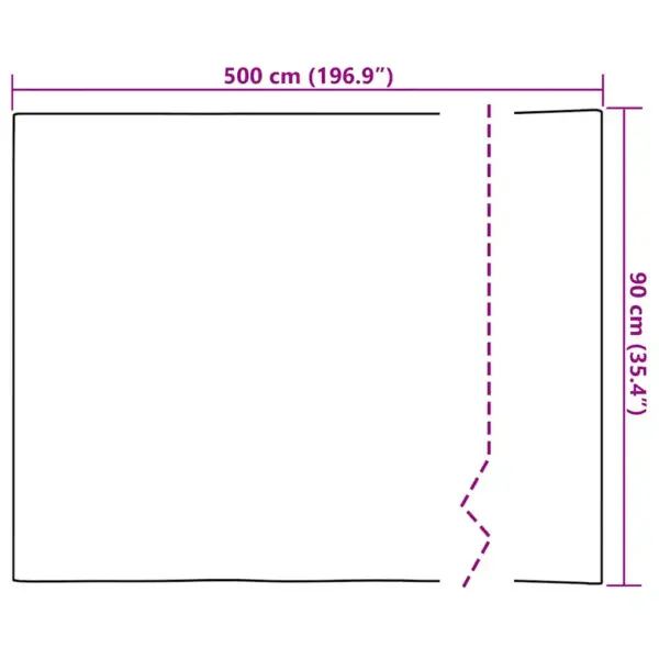Iseliimuv puidumustriga mööblikile, must, PVC, 500 x 90 cm – 8