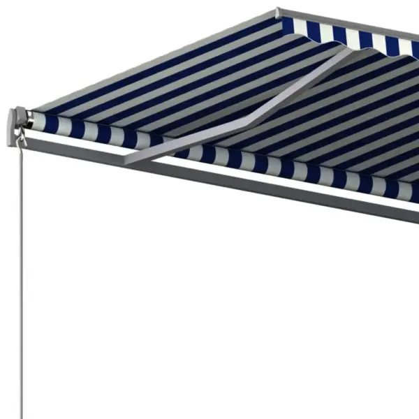 Iseseisev automaatne terrassivarikatus 350 x 250 cm, sinivalge triibuline, antratsiithall raam - 7