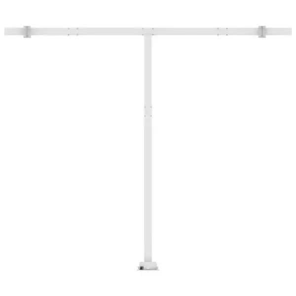 Iseseisev käsitsi sissetõmmatav varikatus, 300 x 250 cm, kreemjasvalge, valge alumiiniumraamiga - 8