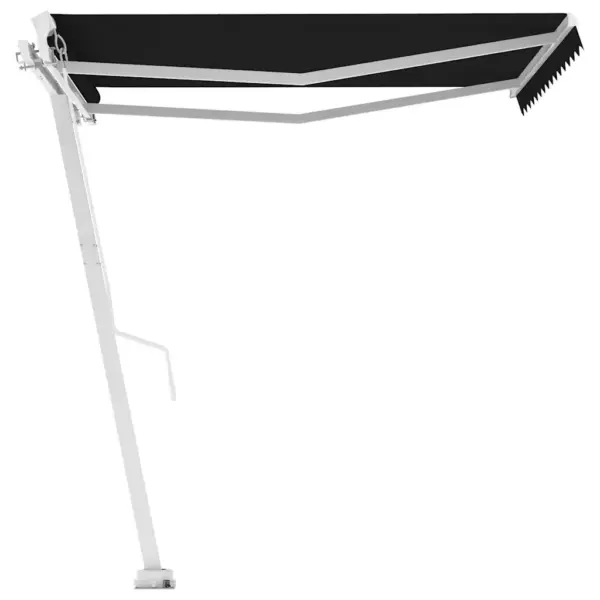 Iseseisev käsitsi avatav terrassivarikatus, antratsiithall, 300 x 250 cm, valge alumiiniumraam - 7