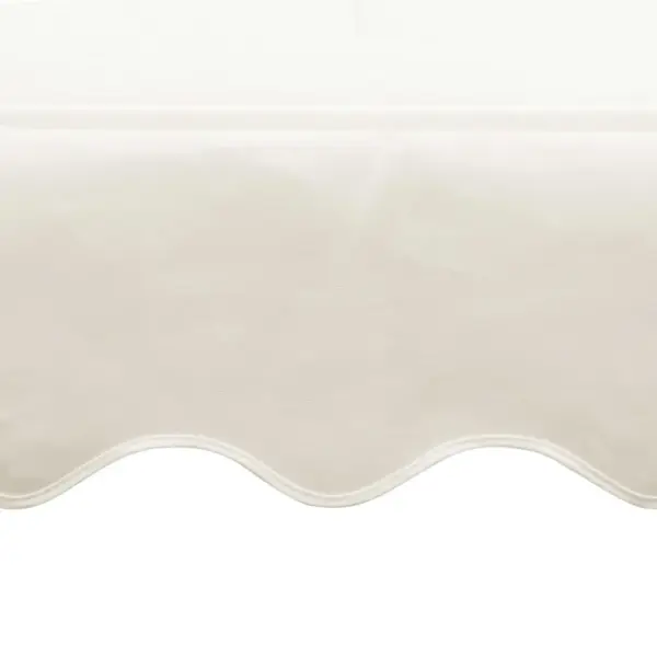 Iseseisev kahepoolne terrassivarikatus, 4 x 3 m, kreemjasvalge, PU-kattega polüester, terasraam – 7