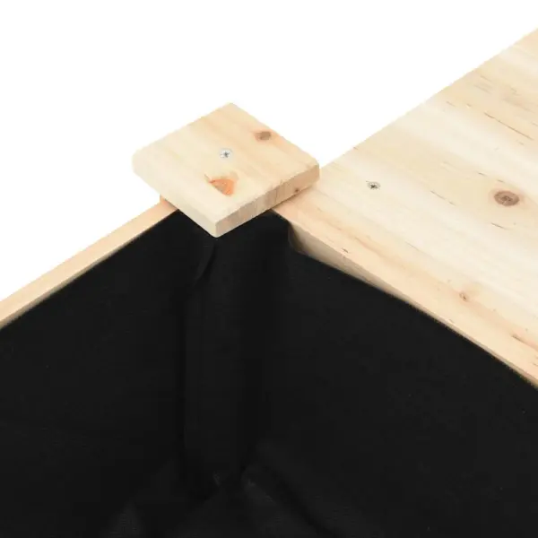 Kõrgendatud istutuskast riiuliga, beež kuusepuit, 111 x 37 x 76,5 cm - 8