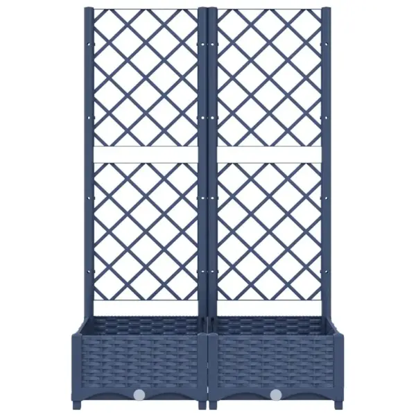 Aia istutuskast võrega ronitaimedele, sinakashall PP, 80 x 40 x 121,5 cm – 4